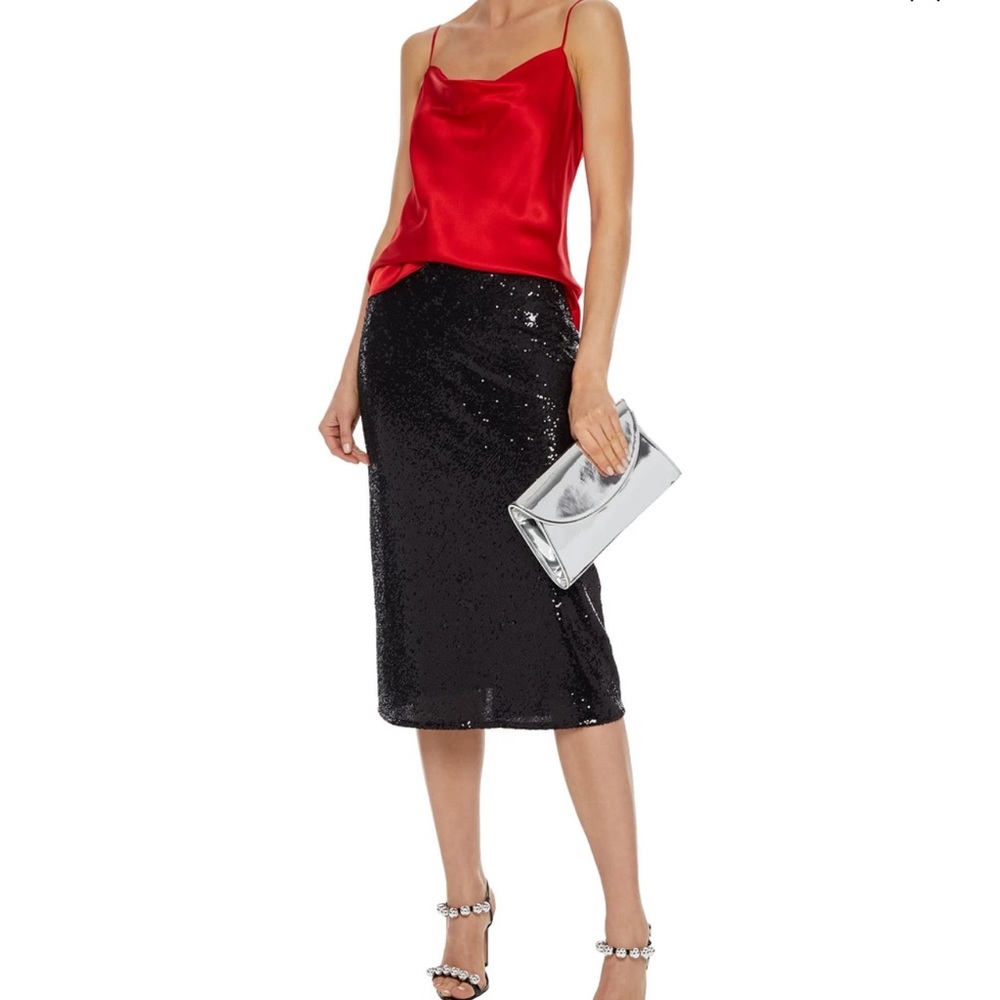 CINQ A CEPT Marta Sequined tulle skirt